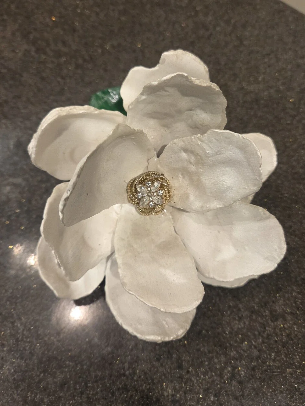 Handcrafted Oyster Shell Magnolia Flower